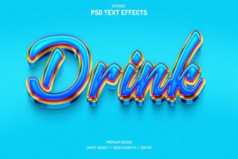 دانلود طرح لایه باز افکت متن سه‌بعدی (قابل ویرایش در فتوشاپ)