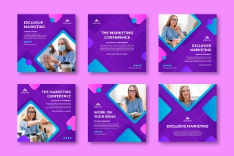 قالب لایه باز پست اینستاگرام به همراه تصاویر قالب ها برای ویرایش در گوشی