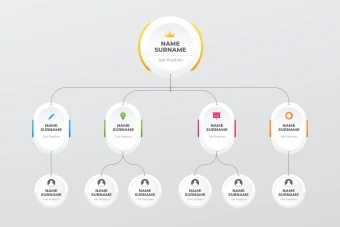 فایل لایه باز چارت سازمانی و اداری (اینفوگرافیک چارت سازمانی و اداری)