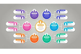 فایل لایه باز چارت سازمانی و اداری (اینفوگرافیک چارت سازمانی و اداری)