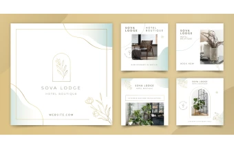 قالب لایه باز پست اینستاگرام به همراه تصاویر قالب ها برای ویرایش در گوشی