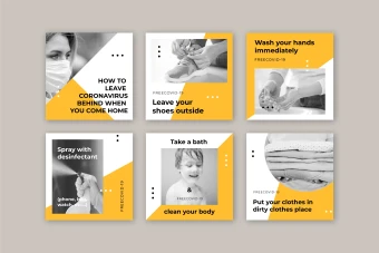 قالب لایه باز پست اینستاگرام به همراه تصاویر قالب ها برای ویرایش در گوشی