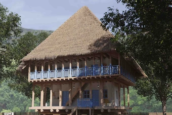 صحنه آماده خانه جنگلی سنتی شیکیلی