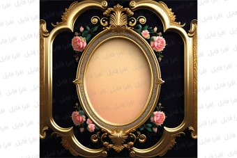 عکس شیک و زیبا از یک قاب همراه با گل های روی آن