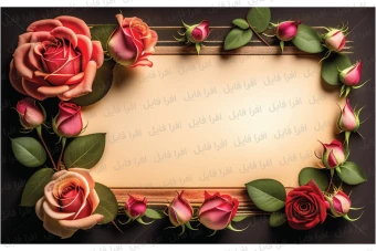 عکس شیک و زیبا از  قاب همراه با گل های روی آن