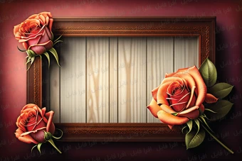 عکس شیک و زیبا از  قاب همراه با گل های روی آن