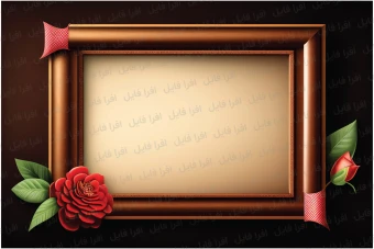 عکس شیک و زیبا از قاب همراه با گل های روی آن