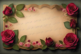 عکس شیک و زیبا از قاب همراه با گل های روی آن