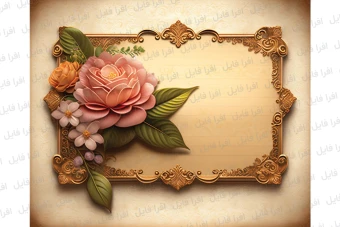 عکس شیک و زیبا از قاب همراه با گل های روی آن