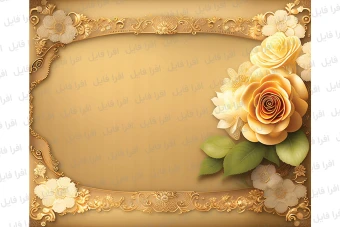 عکس شیک و زیبا از قاب همراه با گل های روی آن