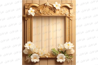 عکس شیک و زیبا از قاب همراه با گل های روی آن