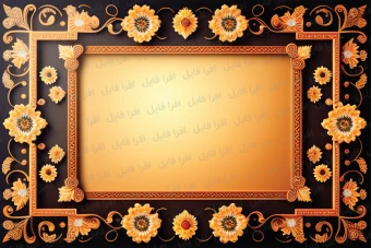 عکس شیک و زیبا از قاب همراه با گل های روی آن