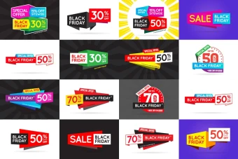 دانلود طرح لایه باز و وکتور بنر تخفیف – 16 طرح متفاوت