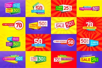 دانلود طرح لایه باز و وکتور بنر تخفیف – 16 طرح متفاوت