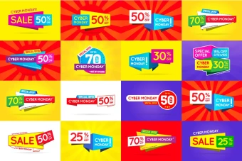 دانلود طرح لایه باز و وکتور بنر تخفیف – 16 طرح متفاوت