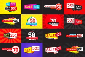 دانلود طرح لایه باز و وکتور بنر تخفیف – 16 طرح متفاوت