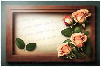 عکس شیک و زیبا از قاب همراه با گل های روی آن