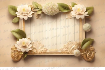 عکس شیک و زیبا از قاب همراه با گل های روی آن