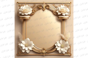 عکس شیک و زیبا از قاب همراه با گل های روی آن