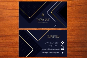 طرح لایه باز موکاپ کارت ویزیت طلایی اداری و تجاری لاکچری شماره 11