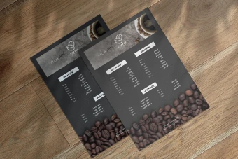 دانلود طرح لایه باز منوی کافی شاپ