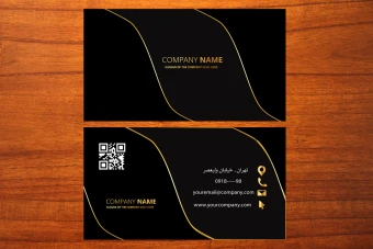 طرح لایه باز موکاپ کارت ویزیت طلایی اداری و تجاری لاکچری شماره 15