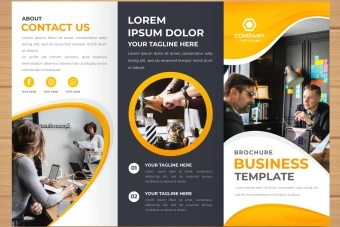 طرح لایه باز بروشور سه لتی تبلیغاتی برای تمام مشاغل و خدمات شماره 1