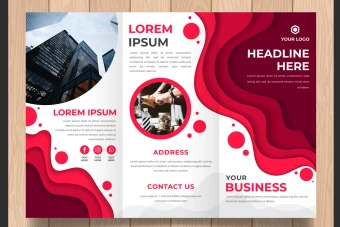 طرح لایه باز بروشور سه لتی تبلیغاتی برای تمام مشاغل و خدمات شماره 3