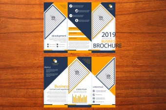 طرح لایه باز بروشور سه لتی تبلیغاتی برای تمام مشاغل و خدمات شماره 4