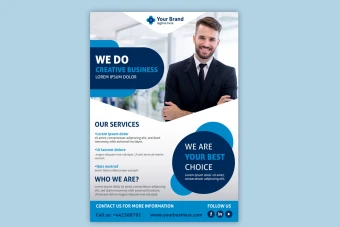 طرح لایه باز تراکت یا فلایر و پوستر تبلیغاتی برای تمام مشاغل و خدمات شماره 4