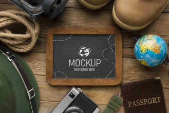 دانلود موکاپ تخته سیاه مسافر  وگردشگری