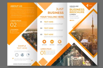 طرح لایه باز بروشور سه لتی تبلیغاتی برای تمام مشاغل و خدمات شماره 5