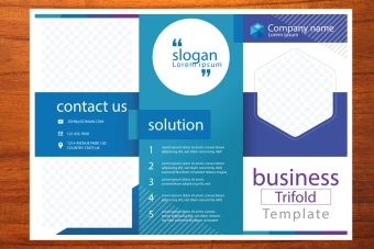 طرح لایه باز بروشور سه لتی تبلیغاتی برای تمام مشاغل و خدمات شماره 8