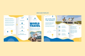 طرح لایه باز بروشور سه لتی تبلیغاتی برای تمام مشاغل و خدمات شماره 9