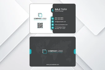 قالب آماده طرح کارت ویزیت - لایه باز و قابل ویرایش - شخصی، تجاری و شرکتی - دورو