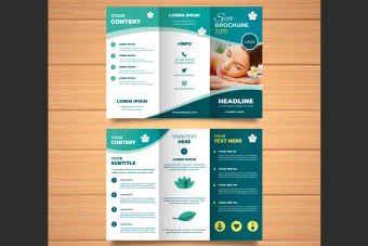 طرح لایه باز بروشور سه لتی تبلیغاتی برای تمام مشاغل و خدمات شماره 10