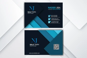 قالب آمادۀ طرح کارت ویزیت - قابل ویرایش و شخصی سازی - شرکتی، شخصی و تجاری