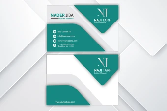 قالب آماده طرح کارت ویزیت شرکتی، شخصی و تجاری - قابل ویرایش و دورو