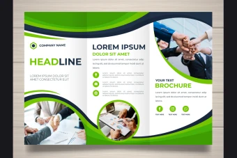 طرح لایه باز بروشور سه لتی تبلیغاتی برای تمام مشاغل و خدمات شماره 11