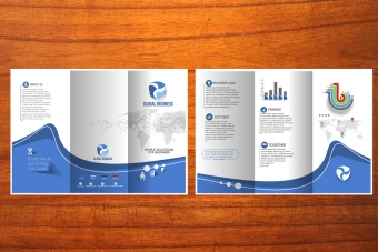 طرح لایه باز بروشور سه لتی تبلیغاتی برای تمام مشاغل و خدمات شماره 12