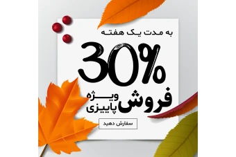 طرح لایه باز بنر پست تخفیف و فروش ویژه پاییزی