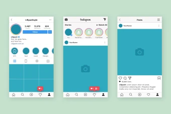 آیکن های از برنامه و قالب پروفایل اینستاگرام eps