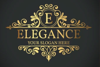 قالب لوگوی طلایی رنگ لوکس