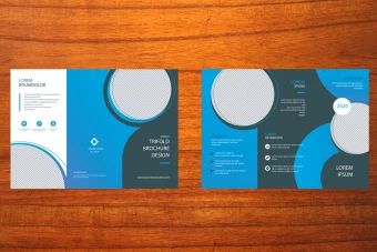 طرح لایه باز بروشور سه لتی تبلیغاتی برای تمام مشاغل و خدمات شماره 16