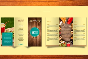 طرح لایه باز بروشور سه لتی تبلیغاتی برای تمام مشاغل و خدمات شماره 17