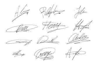 مجموعه طرح های لایه باز نمونه امضاء