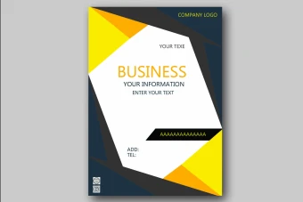 تراکت لایه باز فتوشاپ مشکی زرد