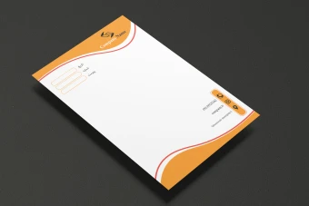 قالب لایه باز سربرگ اداری طراحی شده در ایلسترتور