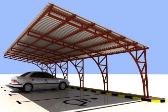 مدل سه بعدی سایبان خودرو به ابعاد 5*14 متر