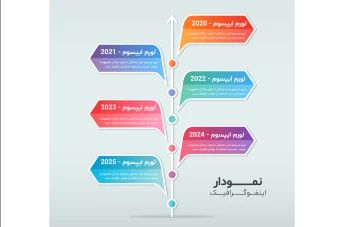 فایل لایه باز اینفوگرافیک همراه با پوشه فونت